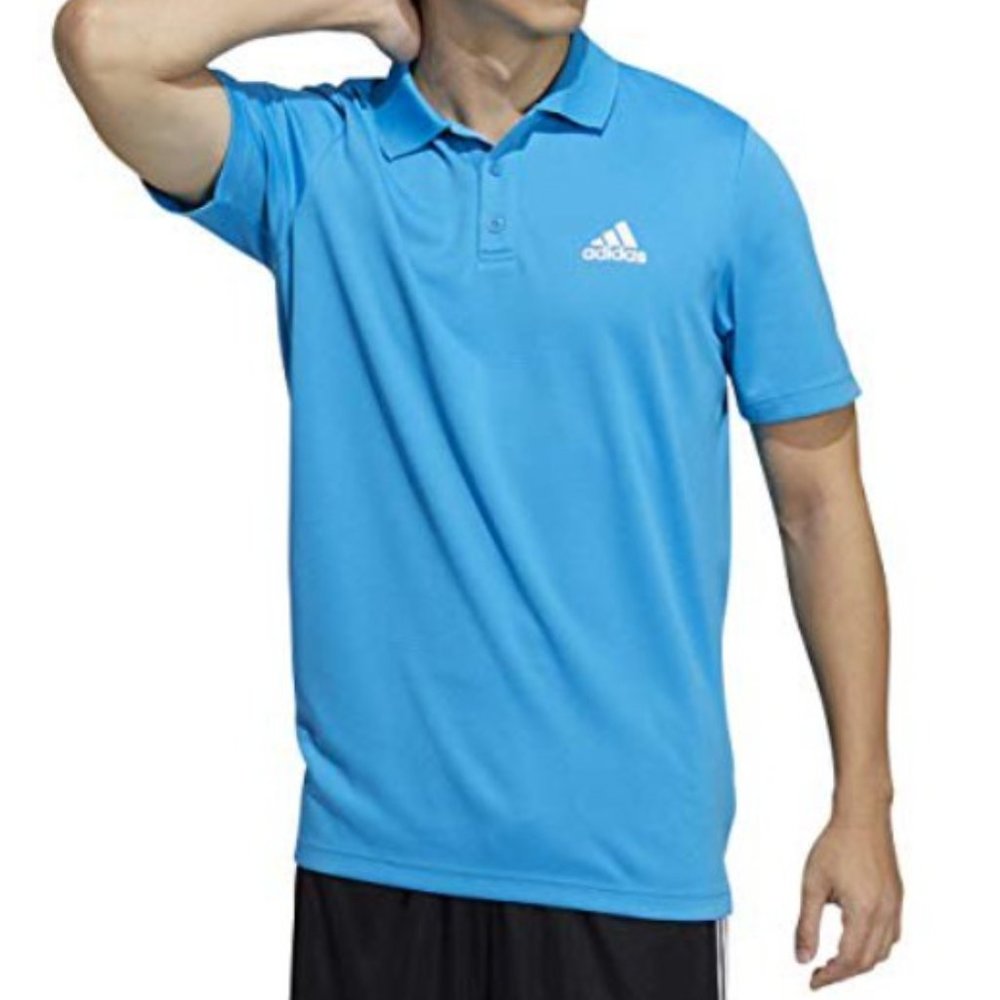 Adidas Men's Designed2Move Polo Shirt, Solar Blue